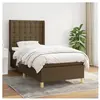 vidaXL Sommier à lattes de lit avec matelas Marron foncé 100x200 cm