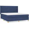 vidaXL Sommier à lattes de lit avec matelas Bleu 180x200 cm Tissu