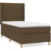 vidaXL Sommier à lattes de lit avec matelas Marron foncé 90x190 cm