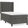 vidaXL Sommier à lattes de lit et matelas Gris foncé 90x190 cm Velours