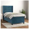vidaXL Sommier à lattes de lit avec matelas Bleu foncé 90x200 cm