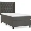 vidaXL Sommier à lattes de lit et matelas Gris foncé 90x200 cm Velours