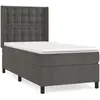 vidaXL Sommier à lattes de lit et matelas Gris foncé 80x200 cm Velours