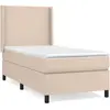 vidaXL Sommier à lattes de lit avec matelas Cappuccino 90x190 cm