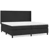 vidaXL Sommier à lattes de lit avec matelas Noir 200x200 cm Similicuir