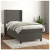 vidaXL Sommier à lattes de lit avec matelas Gris foncé 100x200 cm