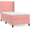 vidaXL Sommier à lattes de lit et matelas Rose 80x200 cm Velours