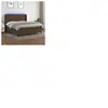 vidaXL Sommier à lattes de lit matelas et LED Marron foncé 160x200 cm