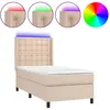 vidaXL Sommier à lattes de lit matelas LED Cappuccino 80x200cm
