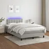 vidaXL Sommier à lattes de lit matelas LED Gris clair 120x200 cm Tissu