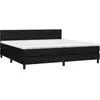 vidaXL Sommier à lattes de lit et matelas et LED Noir 200x200 cm Tissu