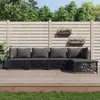 vidaXL Sommier à lattes de lit matelas et LED Marron foncé 140x190 cm