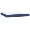 vidaXL Sommier à lattes de lit et matelas et LED Bleu 180x200 cm Tissu