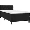 vidaXL Sommier à lattes de lit avec matelas et LED Noir 90x200 cm