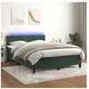 vidaXL Sommier à lattes de lit avec matelas LED Vert foncé 140x190 cm