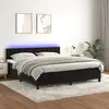 vidaXL Sommier à lattes de lit avec matelas et LED Noir 180x200 cm