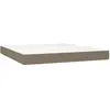 vidaXL Sommier à lattes de lit et matelas et LED Taupe 180x200cm Tissu