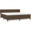 vidaXL Sommier à lattes de lit avec matelas Marron foncé 200x200 cm