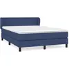vidaXL Sommier à lattes de lit avec matelas Bleu 140x200 cm Tissu