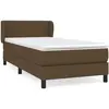 vidaXL Sommier à lattes de lit avec matelas Marron foncé 90x190 cm