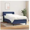 vidaXL Sommier à lattes de lit avec matelas Bleu 100x200 cm Tissu