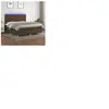 vidaXL Sommier à lattes de lit matelas et LED Marron foncé 180x200 cm