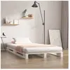 vidaXL Lit de palette blanc 100x200 cm bois de pin massif 821383