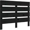 vidaXL Tête de lit Noir 100x3x80 cm Bois massif de pin
