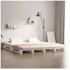 vidaXL Lit de palette blanc 140x200 cm bois de pin massif