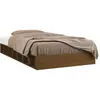 vidaXL Cadre de lit Marron miel 75x190 cm Petit simple Bois massif