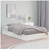 vidaXL Cadre de lit Blanc 90x200 cm Bois massif