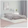 vidaXL Cadre de lit Blanc 100x200 cm Bois massif