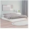 vidaXL Cadre de lit Blanc 200x200 cm Bois massif
