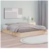 vidaXL Cadre de lit 150x200 cm Très grand Bois massif