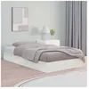 vidaXL Cadre de lit Blanc 140x190 cm Bois massif