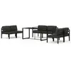 vidaXL Salon de jardin 7 pcs avec coussins Aluminium Anthracite