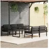vidaXL Salon de jardin 6 pcs avec coussins Aluminium Anthracite