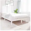 vidaXL Cadre de lit Blanc 150x200 cm Bois de pin massif Très grand