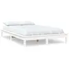 Cadre de lit Blanc 180x200 cm Bois de pin massif Super King Vidaxl Blanc