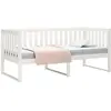 vidaXL Lit de jour bois massif 90x200 cm Blanc