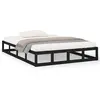 vidaXL Cadre de lit Noir 140x190 cm Bois massif