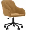 vidaXL Chaise pivotante de bureau Marron Velours