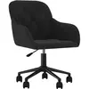 vidaXL Chaise pivotante de bureau Noir Velours