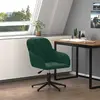 vidaXL Vidaxl Chaise Pivotante De Bureau Vert Foncé Velours