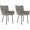 vidaXL Chaises à manger lot de 2 Gris clair Velours