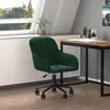 vidaXL Vidaxl Chaise Pivotante De Bureau Vert Foncé Velours