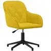 Vidaxl - Chaise pivotante de bureau Jaune Velours Yellow