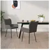 vidaXL Chaises à manger lot de 2 gris foncé tissu