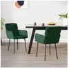 vidaXL Chaises à manger lot de 2 Vert foncé Velours