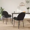 vidaXL Chaises à manger lot de 2 noir similicuir